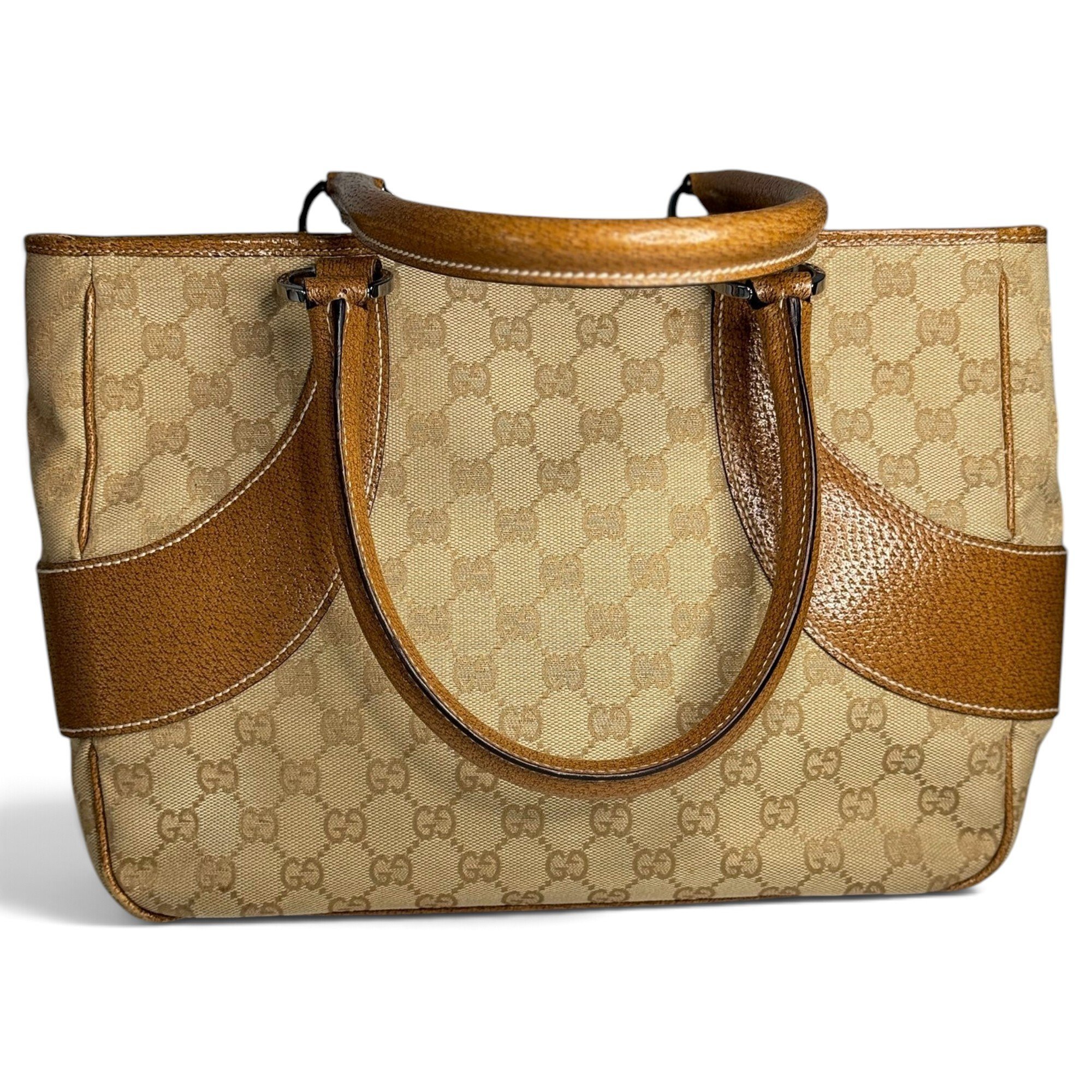 Vintage Bamboo leather tote