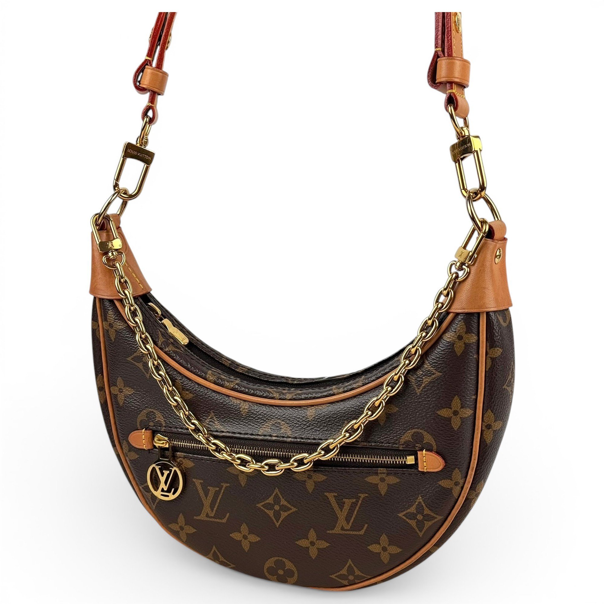 Loop leather handbag