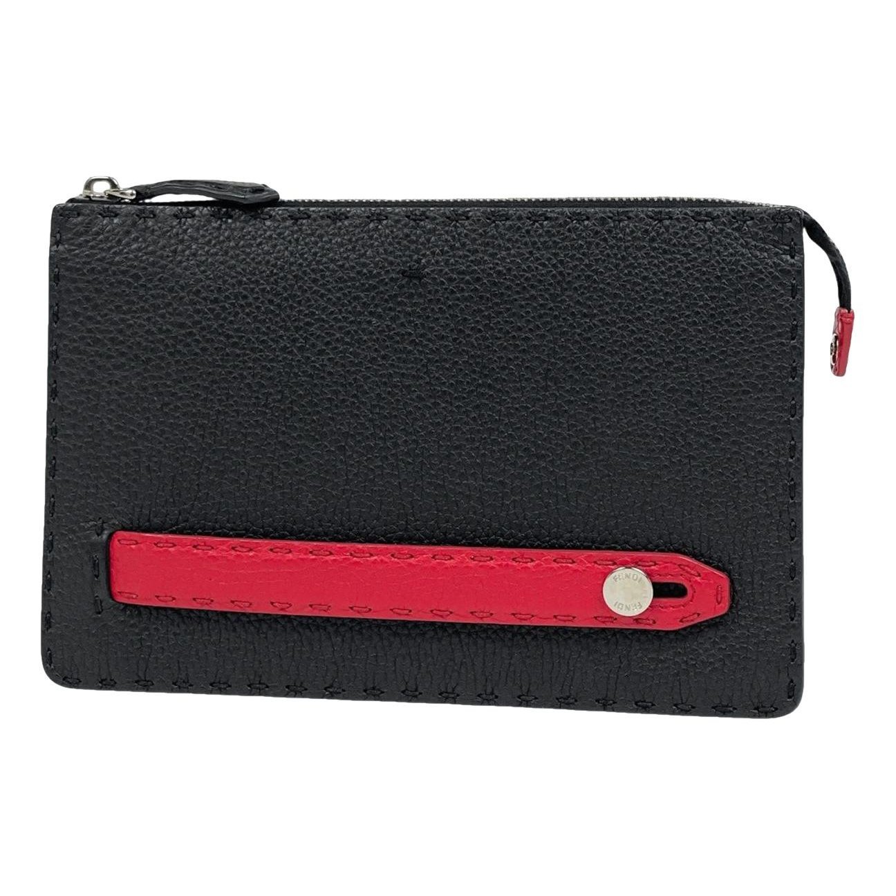 Leather clutch bag