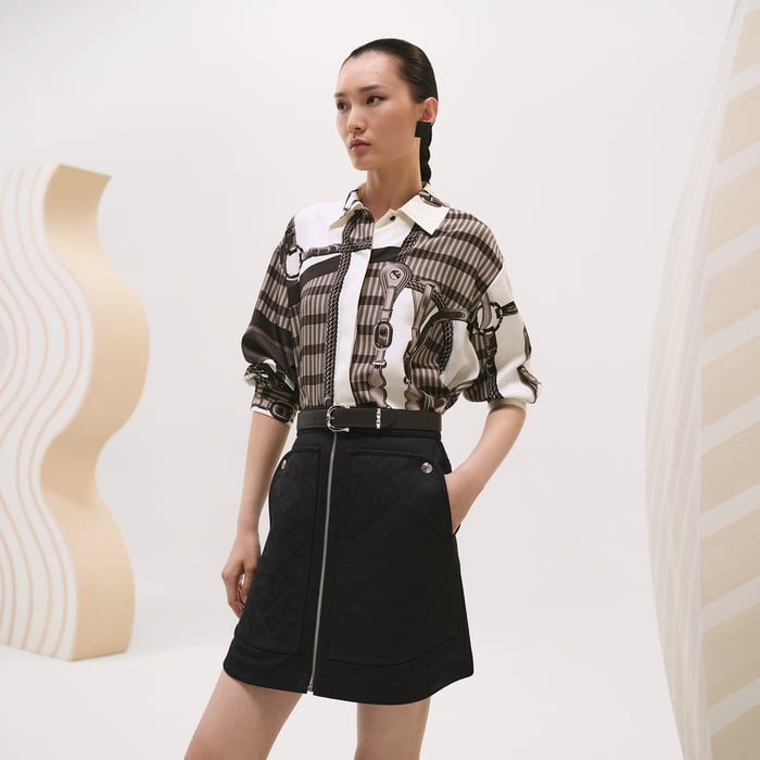 Blanc Cassé "Coaching Remix" Wide Shirt