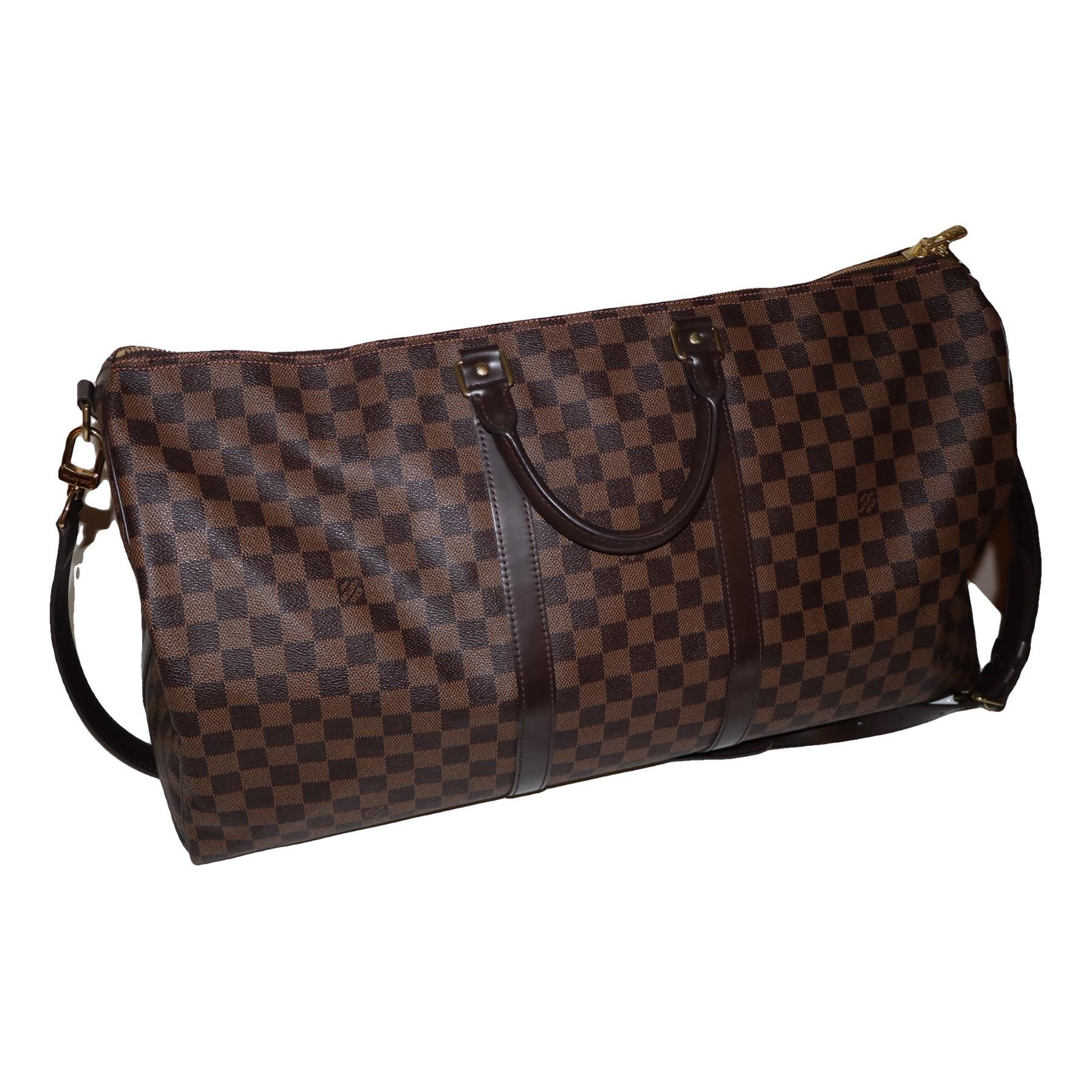 Keepall leather travel bag