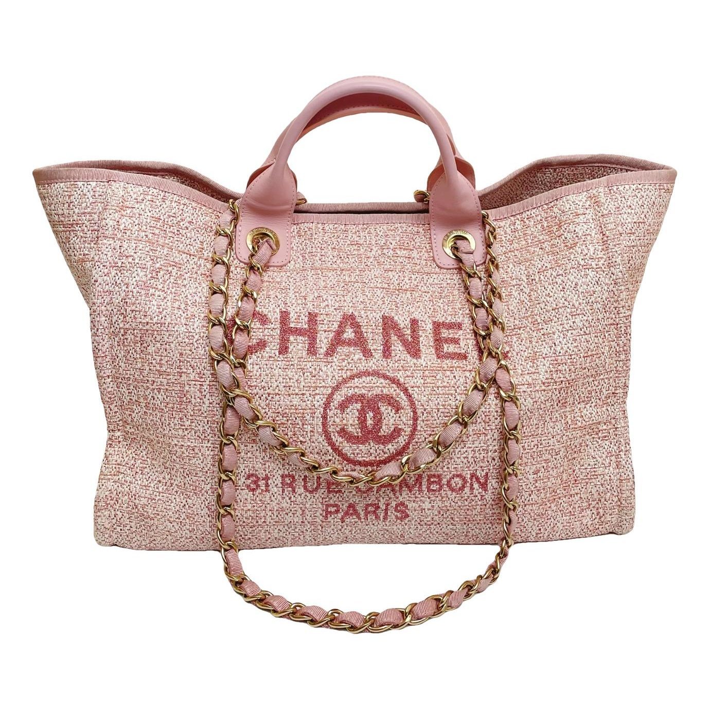 Deauville Chain tweed tote