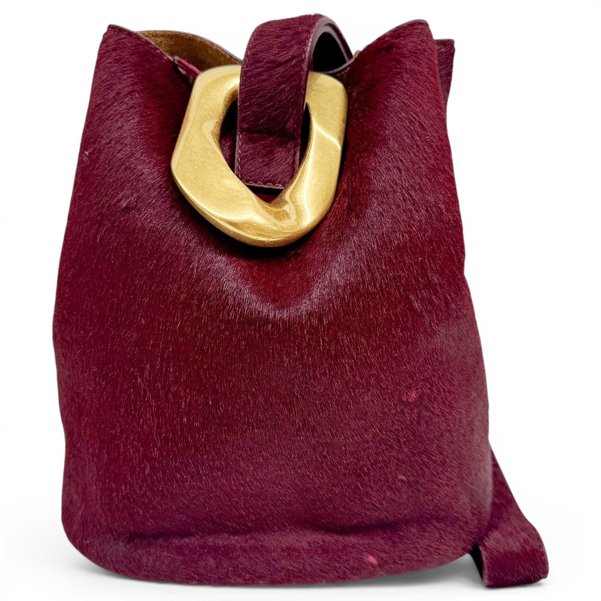 Drop pony-style calfskin handbag