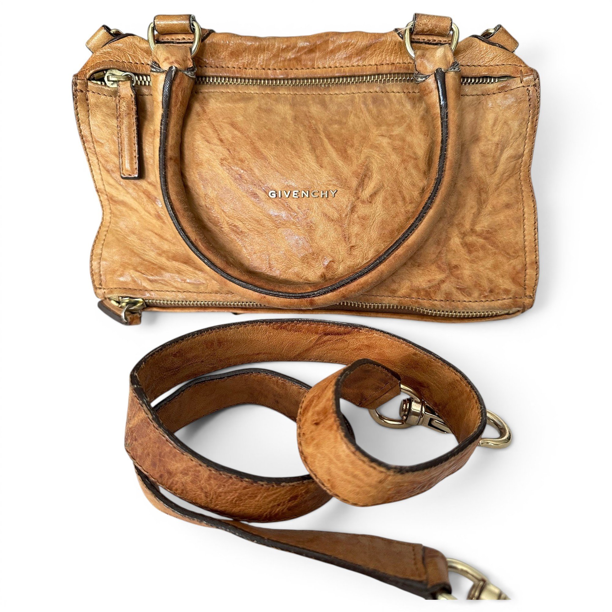 Pandora leather satchel