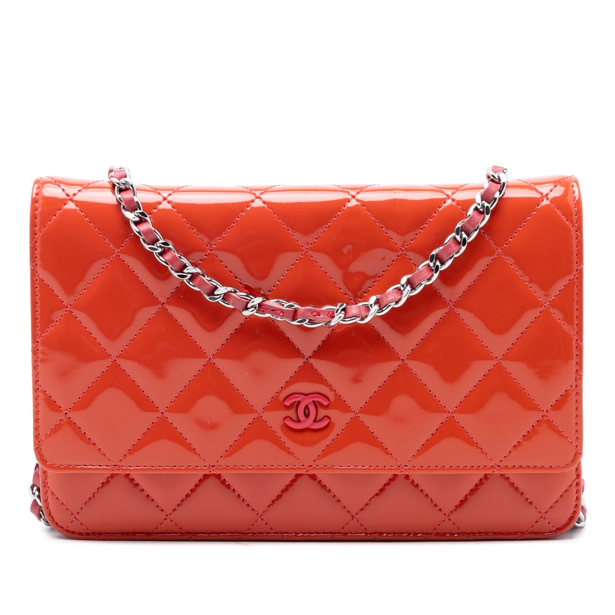 Patent leather handbag