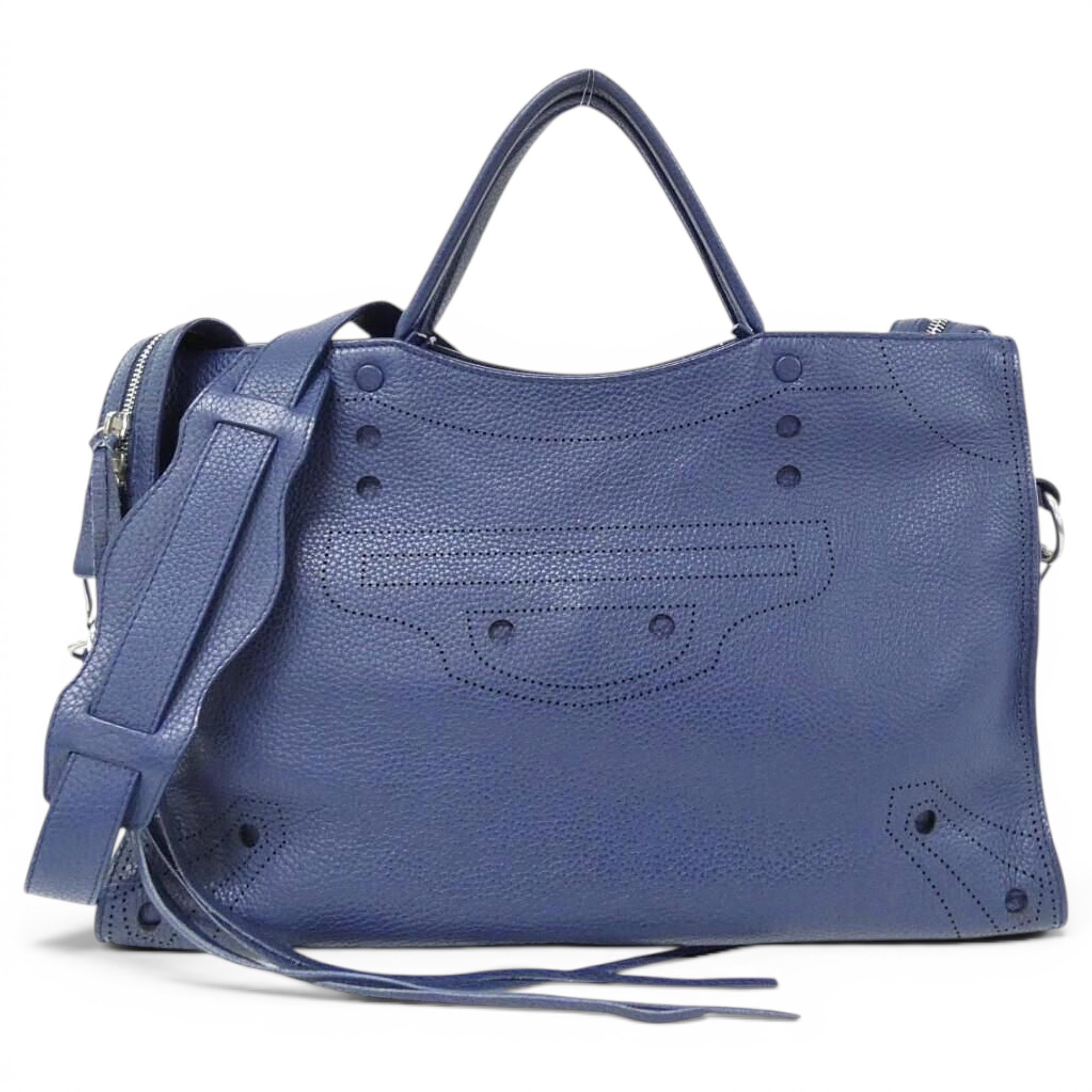 City leather handbag