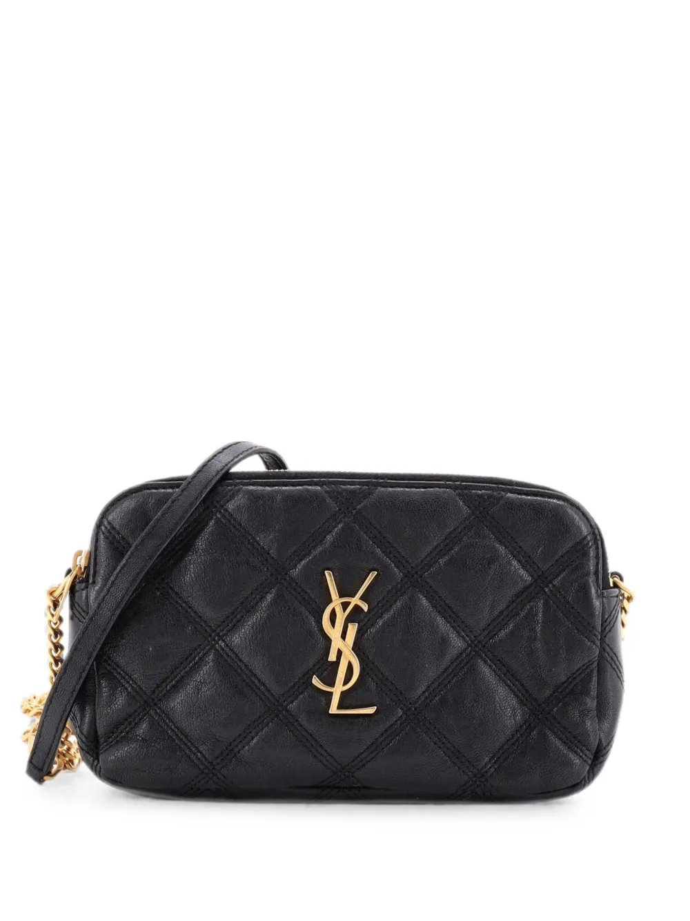 Becky Double Zip Quilted Leather Mini crossbody bag