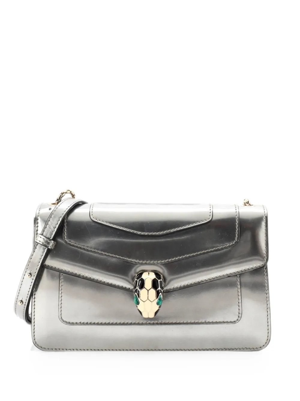 Serpenti Forever Metallic Leather Small shoulder bag