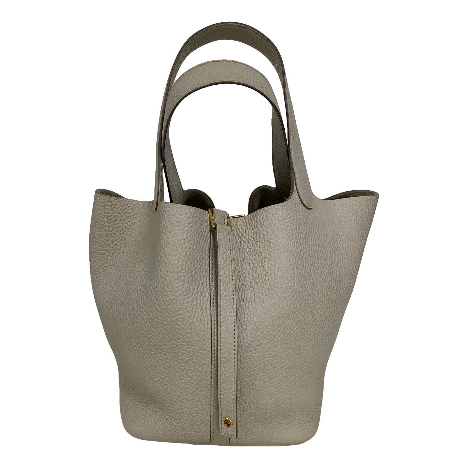 Picotin leather tote