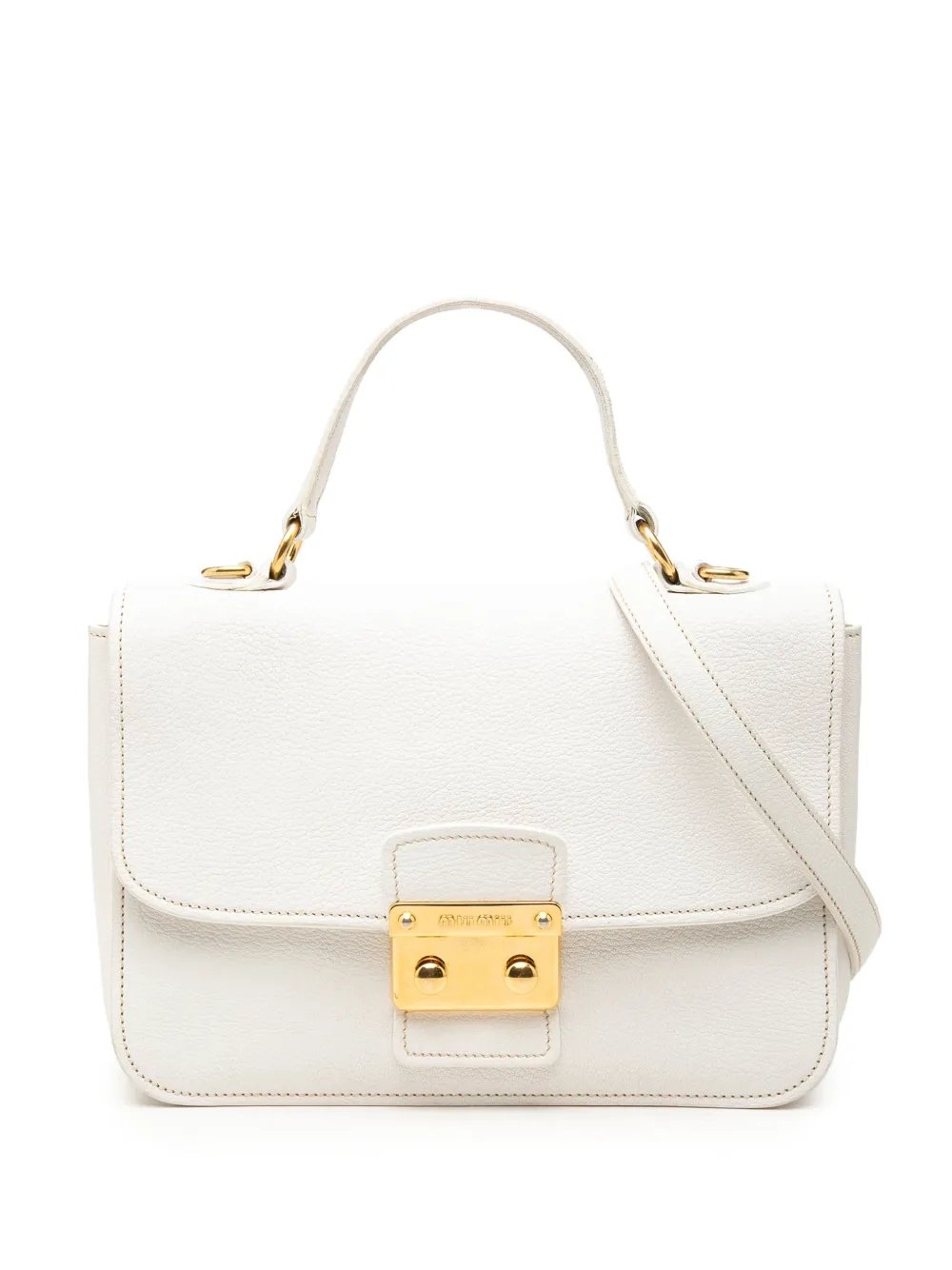 2010-2026 Goatskin Madras Push Lock Top Handle satchel