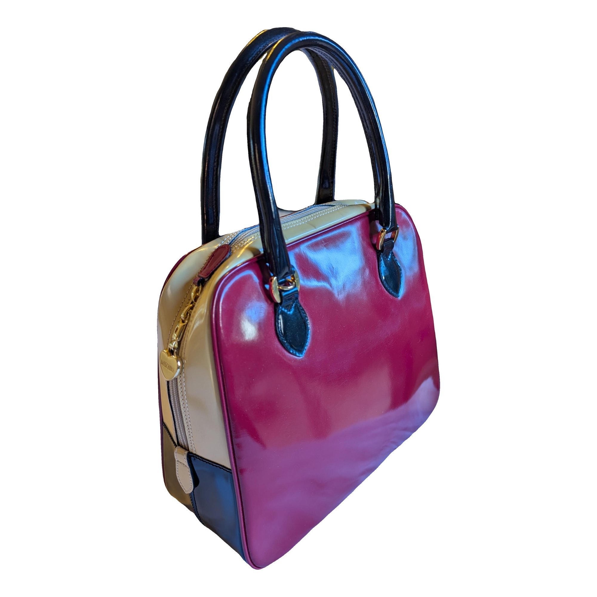 Patent leather handbag
