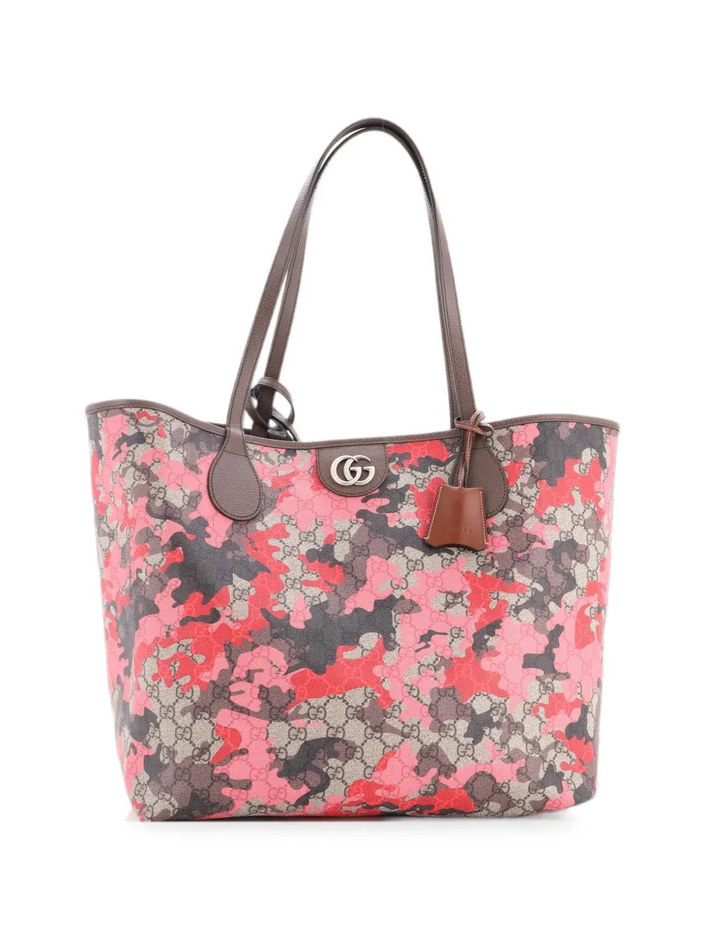 GG Open GG Camouflage Coated Canvas Large tote bag