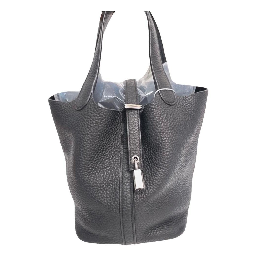 Picotin leather tote