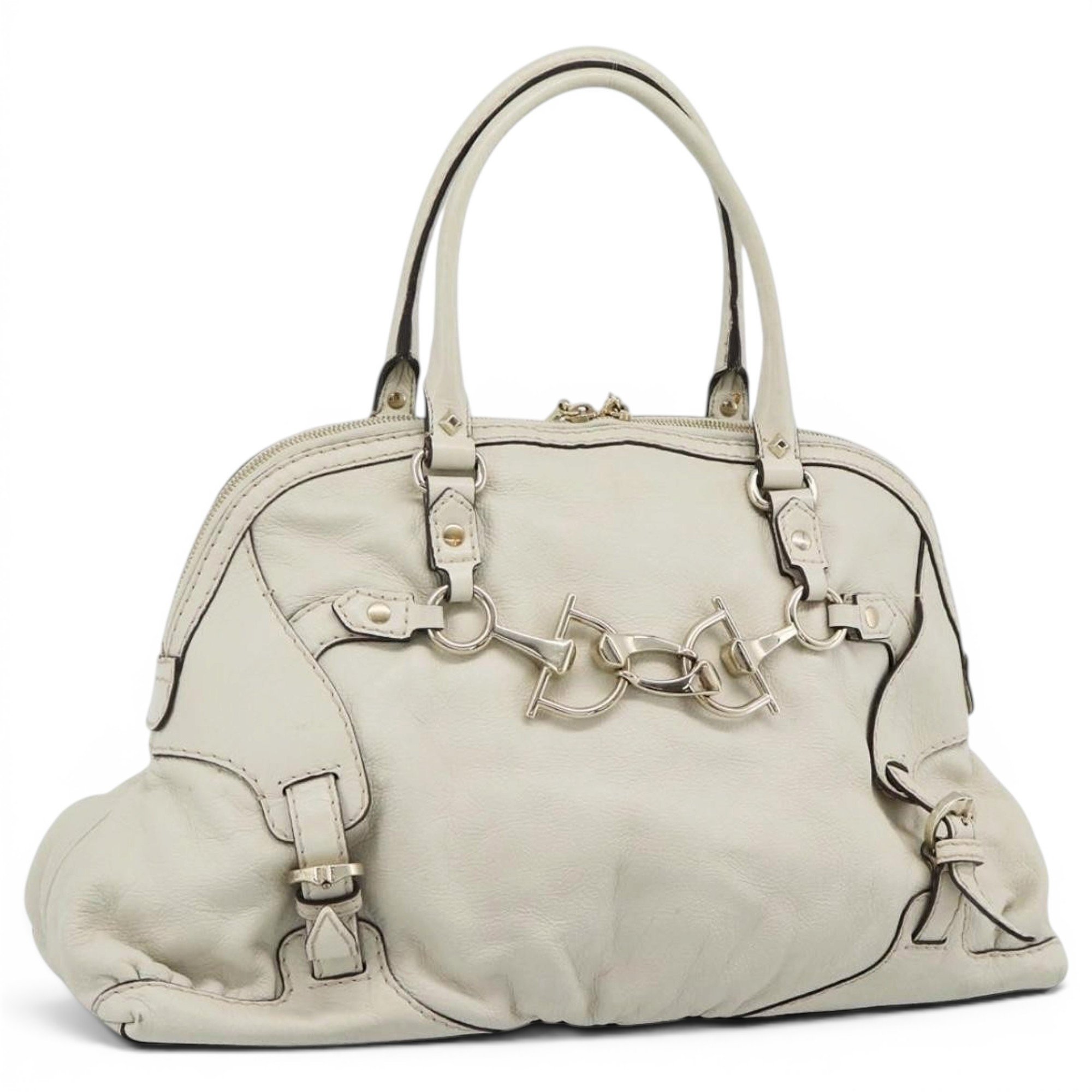 Boston leather bowling bag