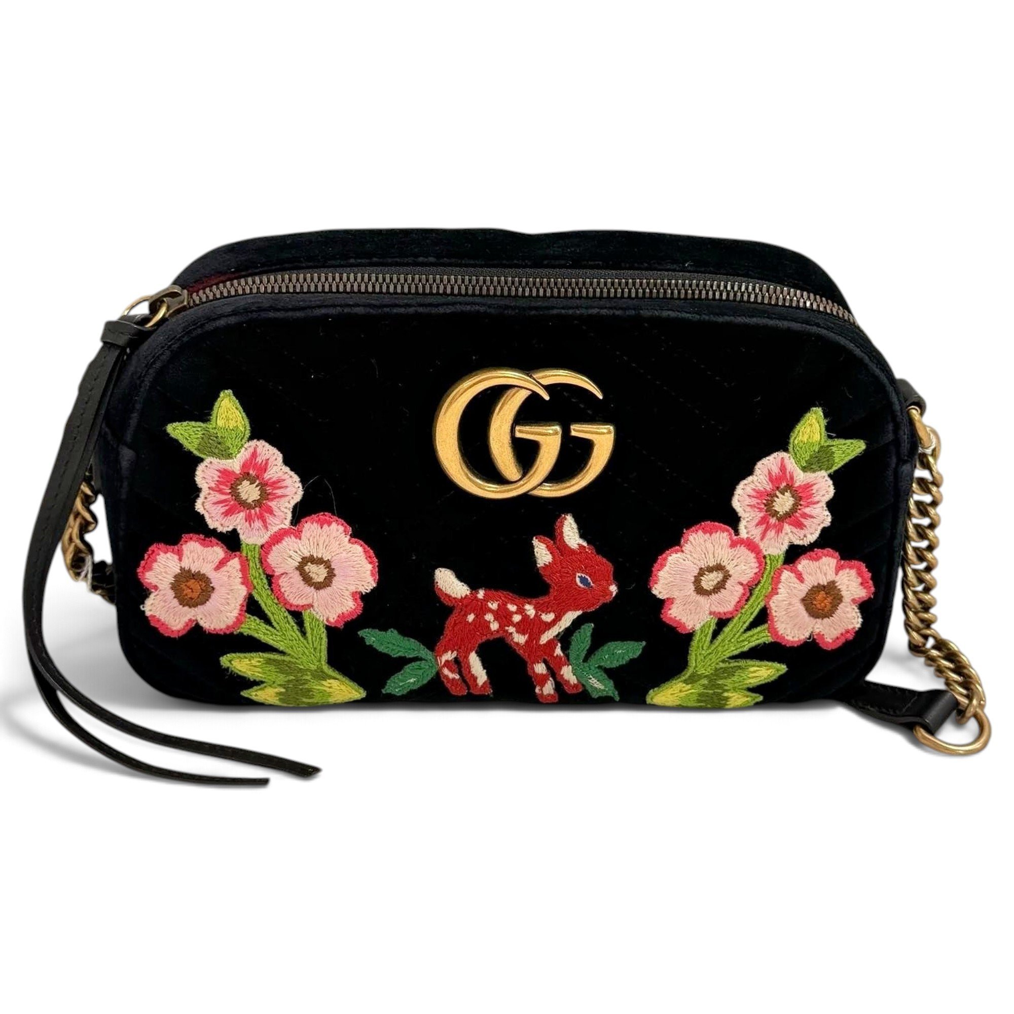 GG Marmont velvet crossbody bag