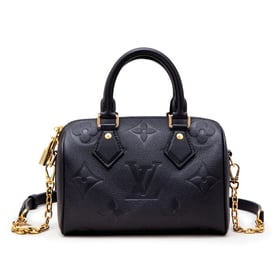 Louis Vuitton Black Giant Monogram Empreinte Speedy Bandoulière 20 Gold Hardware, 2021