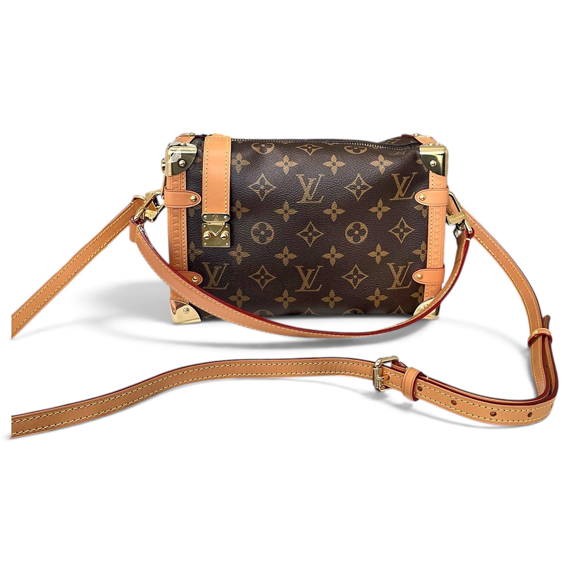 Side Trunk leather handbag
