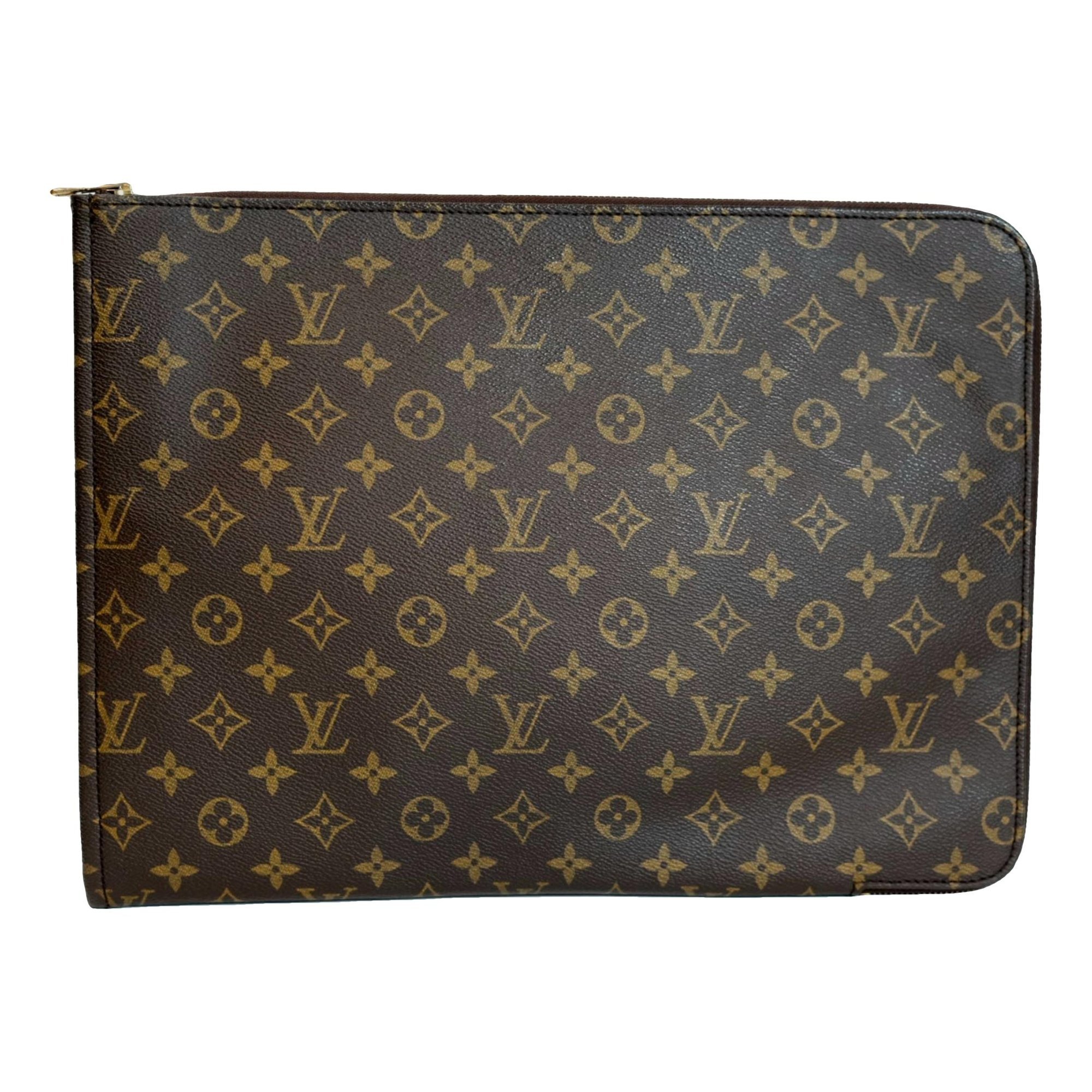 Leather clutch bag