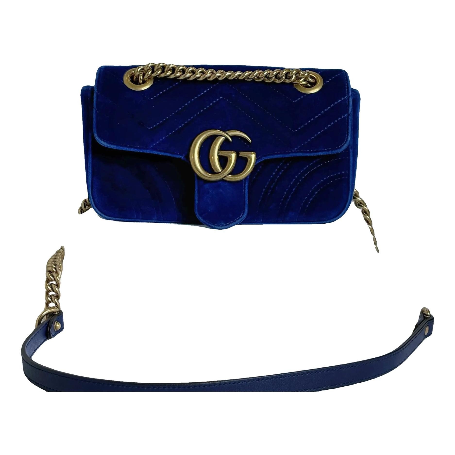 GG Marmont Flap velvet crossbody bag