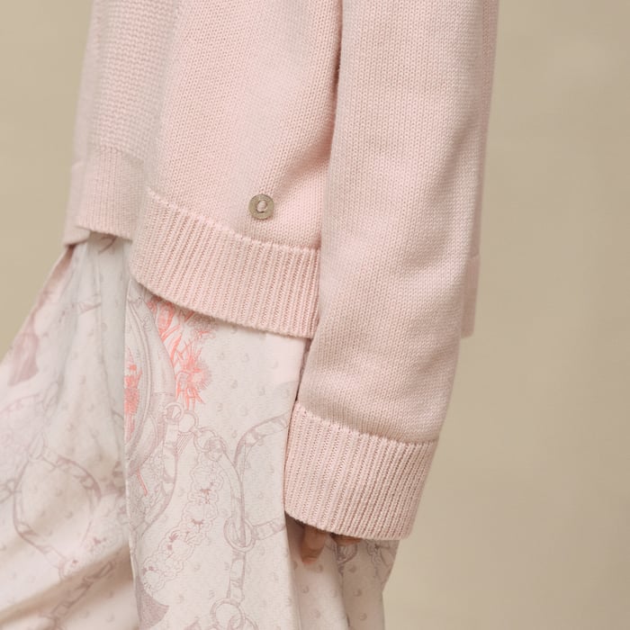Rose Palomino Cashmere Long-sleeve Sweater