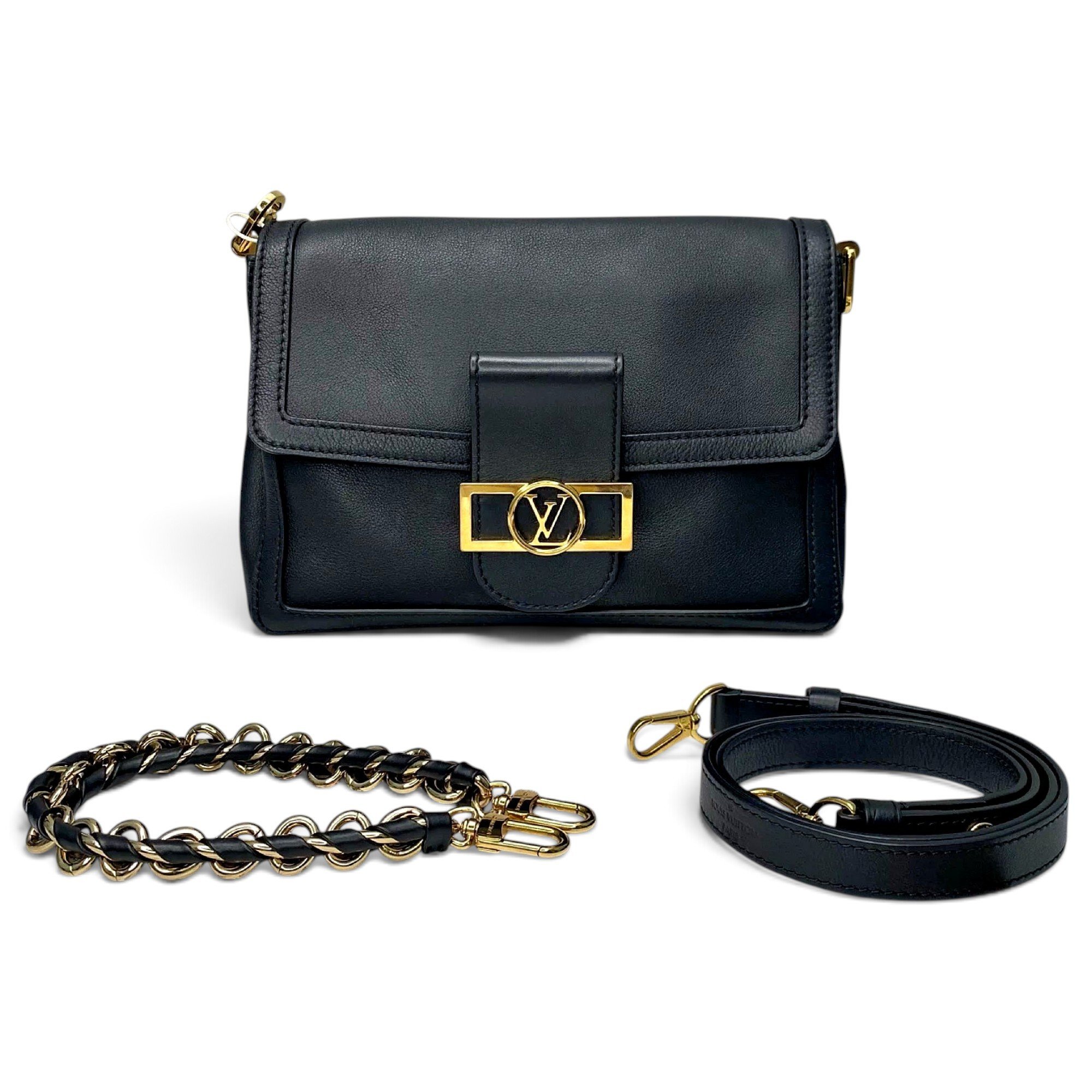 Dauphine leather handbag
