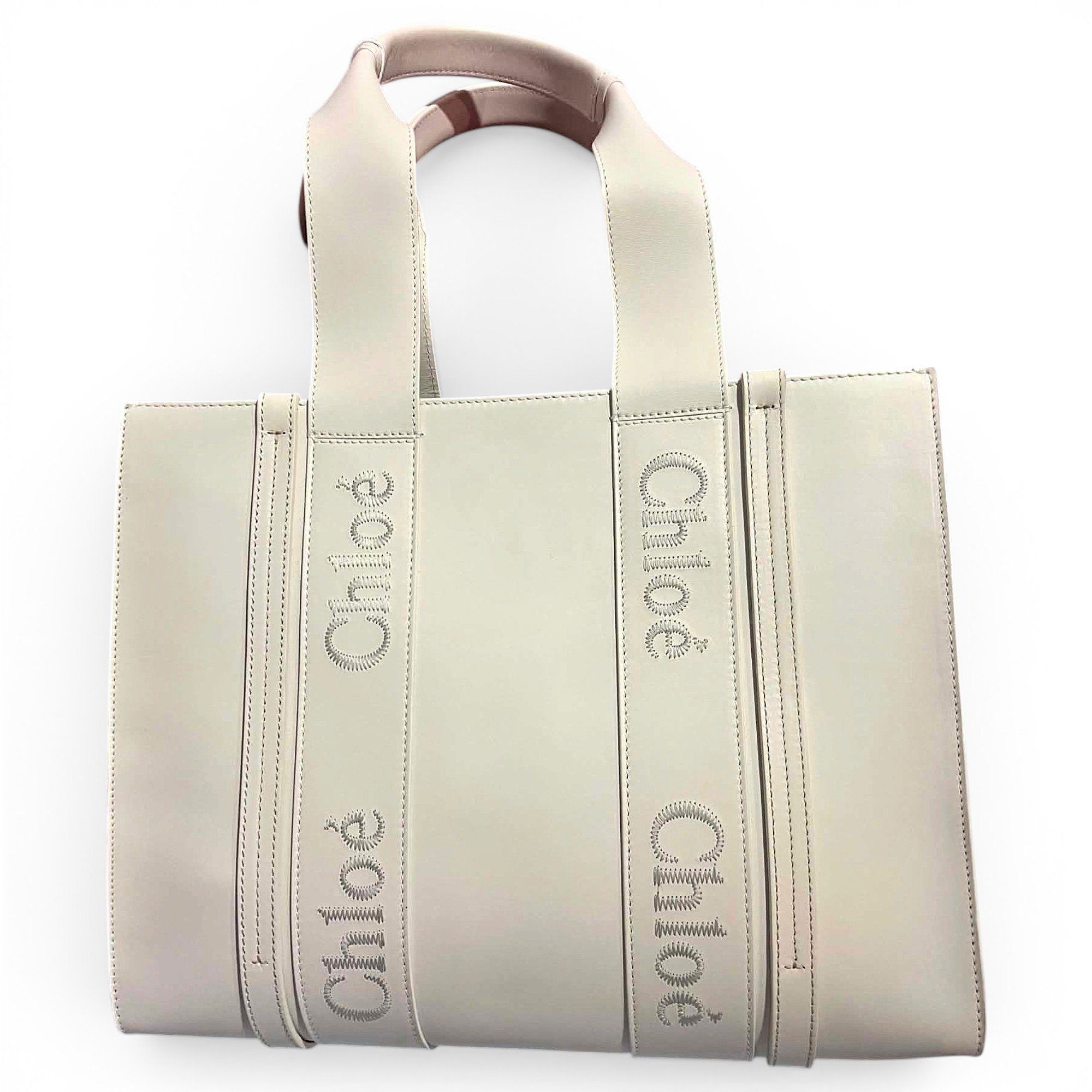 Woody leather tote
