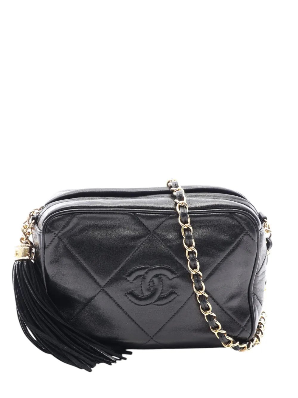 1986-1988 CC Quilted Lambskin Tassel Camera Bag crossbody bag