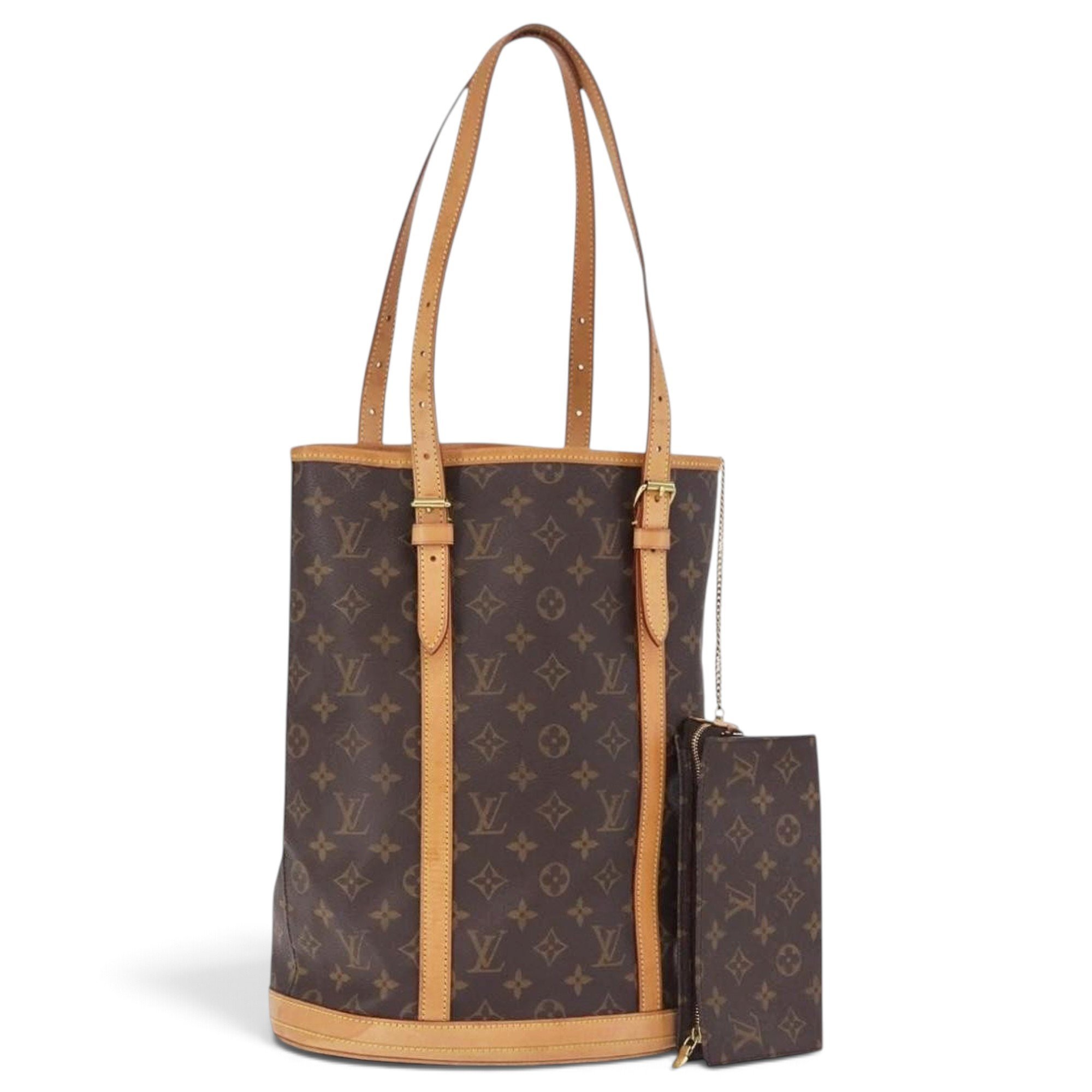 Bucket leather handbag