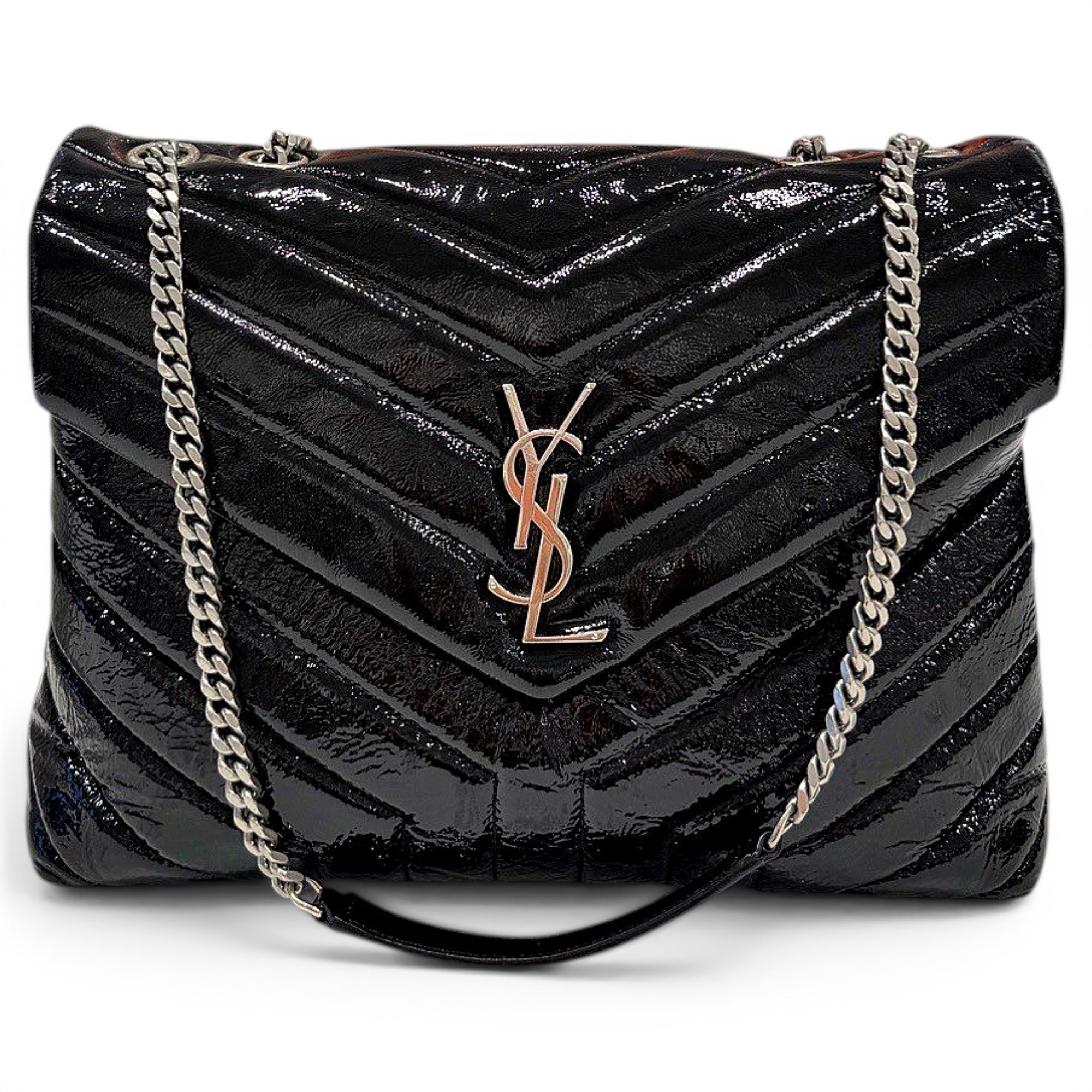Loulou patent leather handbag