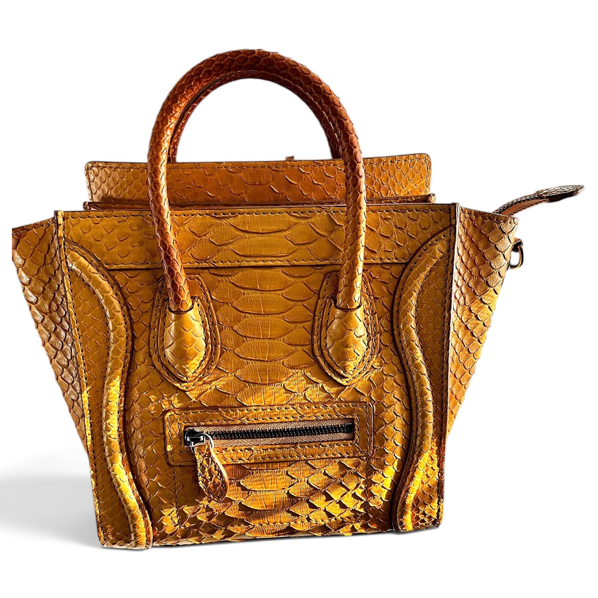 Celine Nano Luggage python crossbody bag