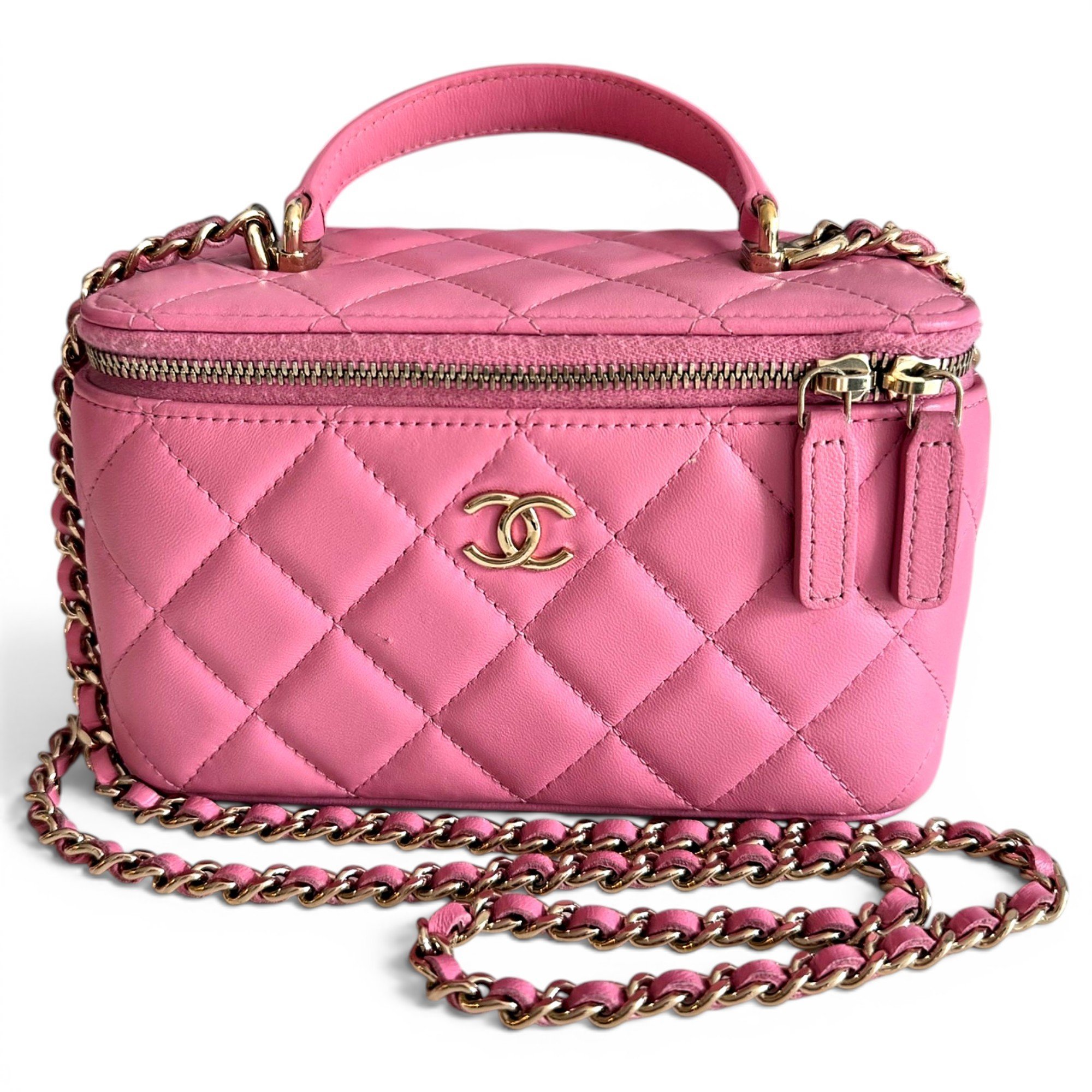Vanity leather handbag