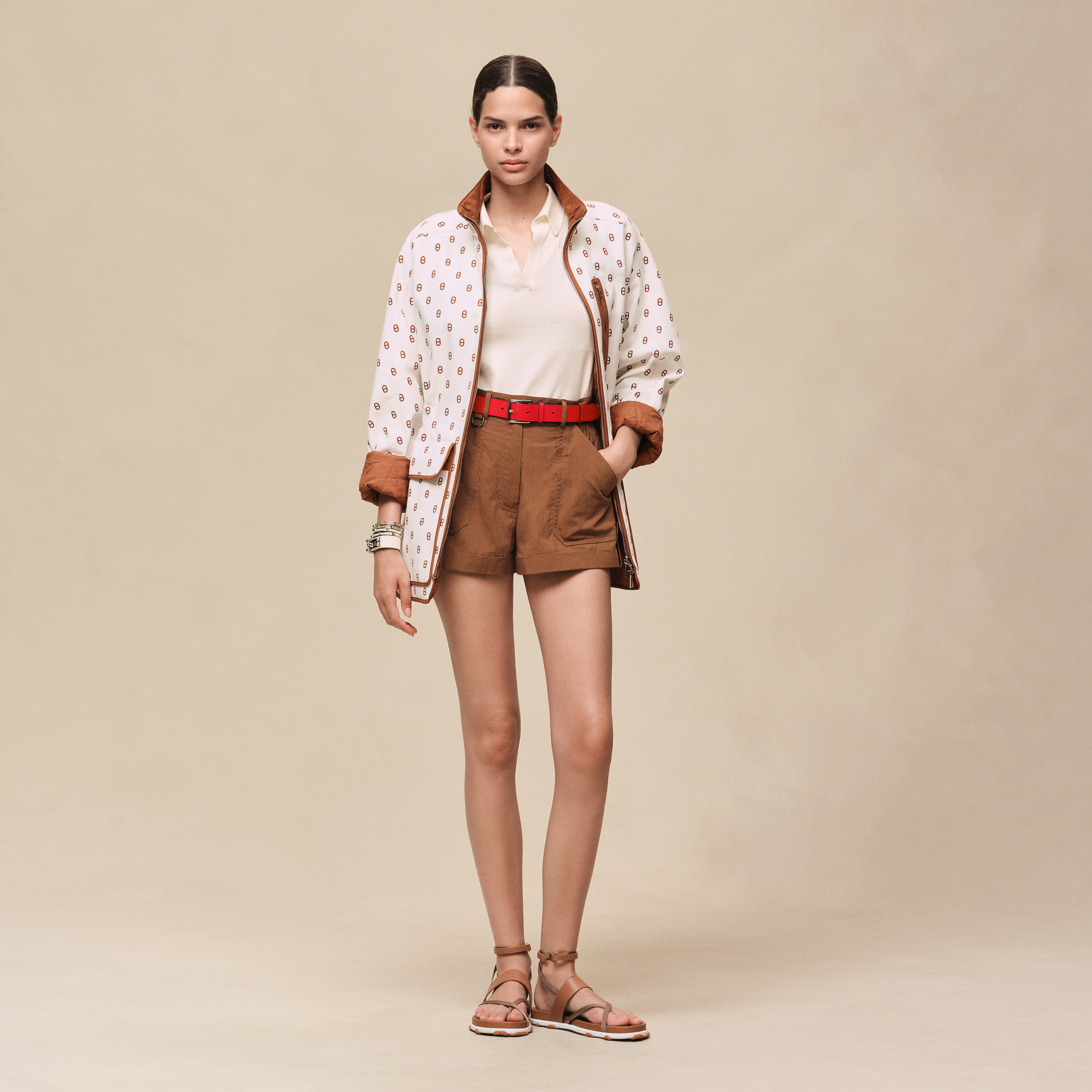 "Chaine d'Ancre" reversible short coat