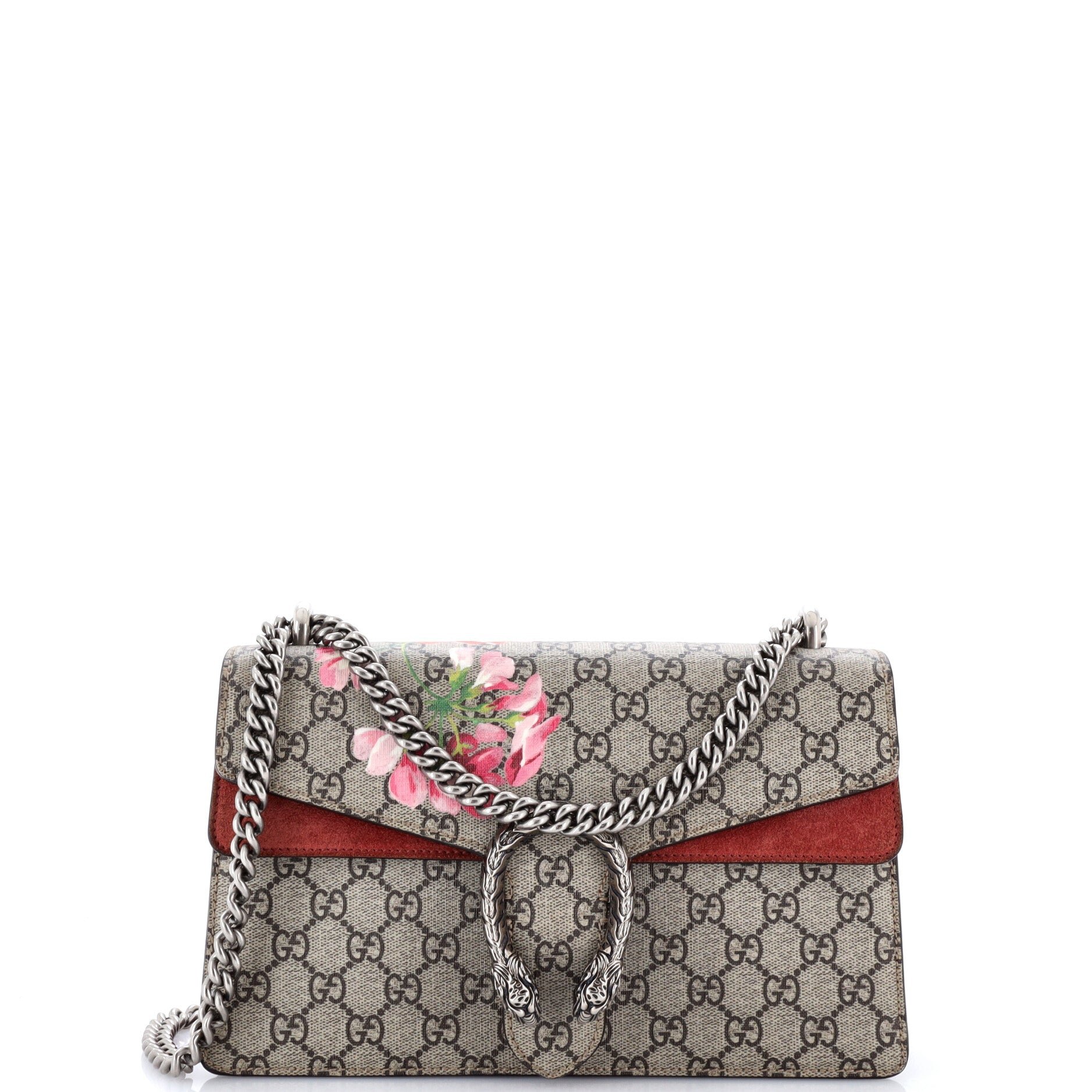 Dionysus Bag Blooms Print GG Coated Canvas Small