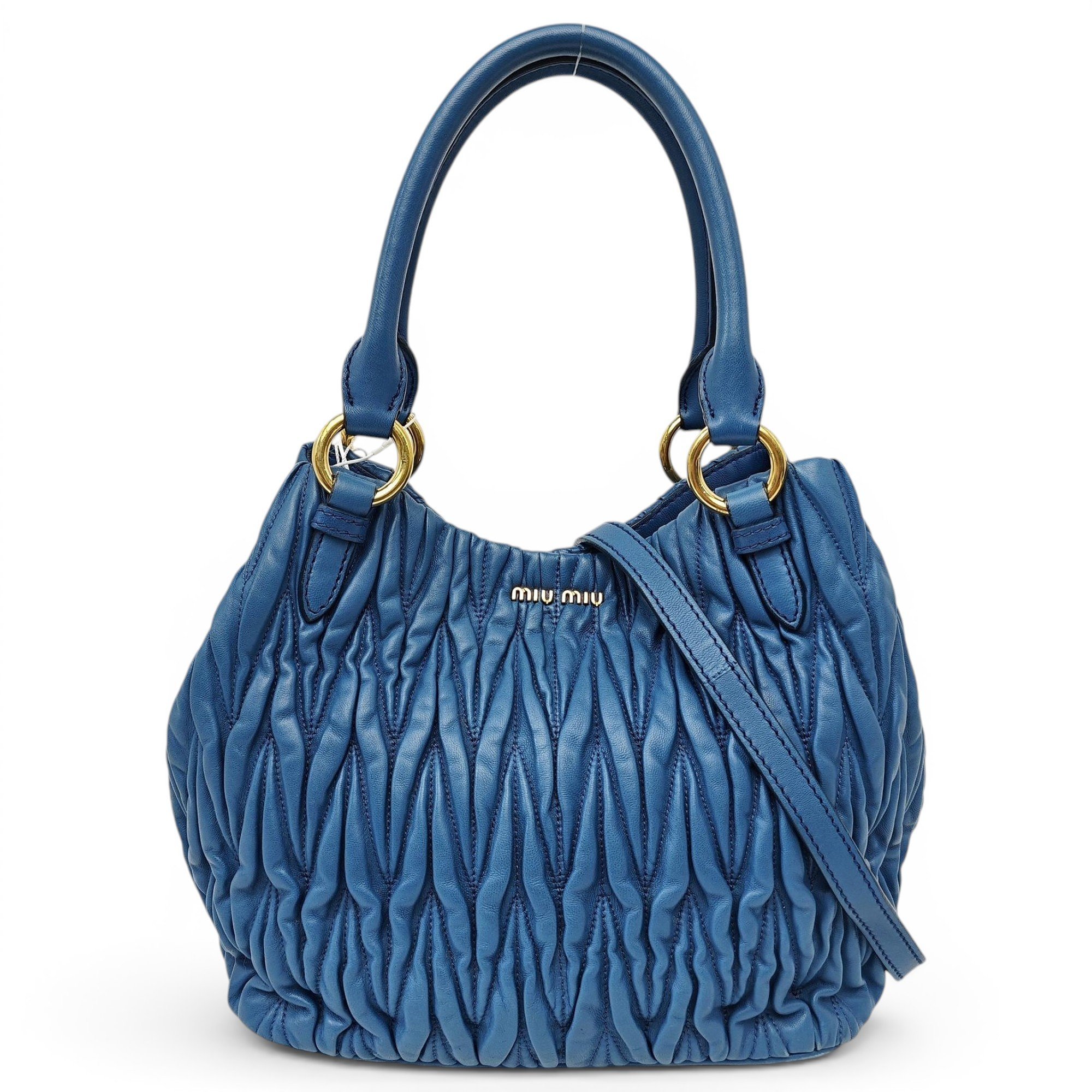 Miu Belle leather crossbody bag