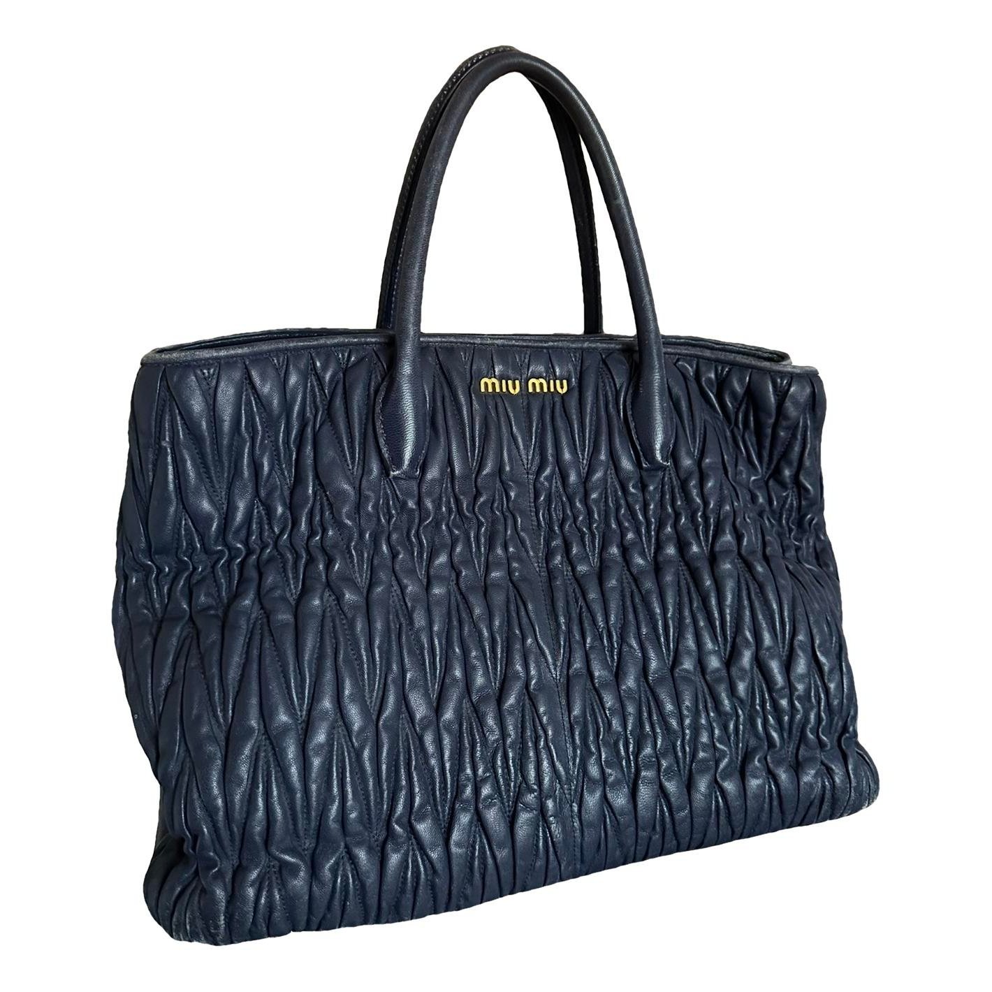 Miu Miu Matelassé leather tote