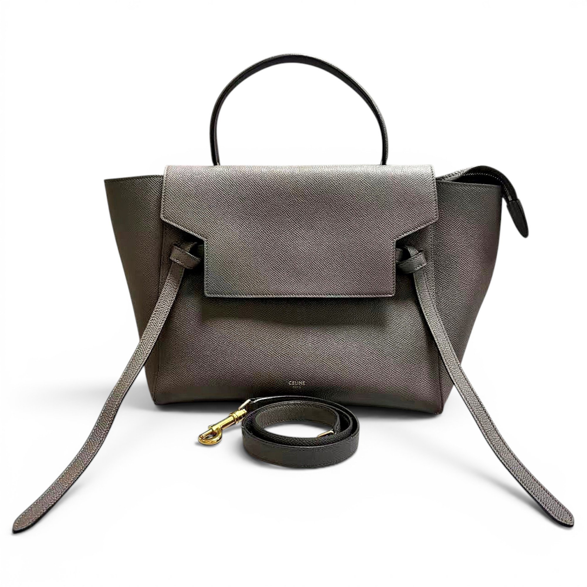 Belt leather handbag
