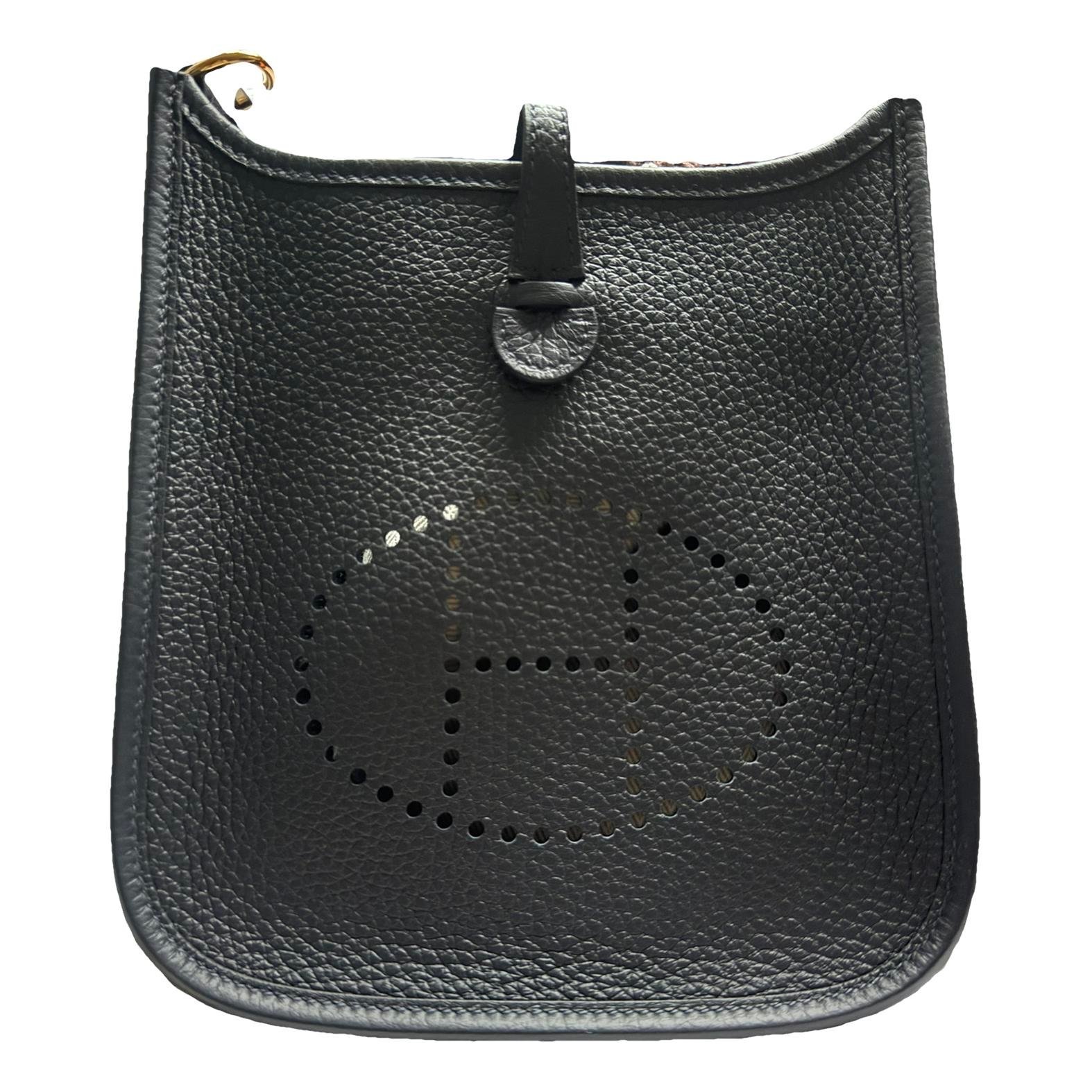 Hermes Mini Evelyne leather handbag