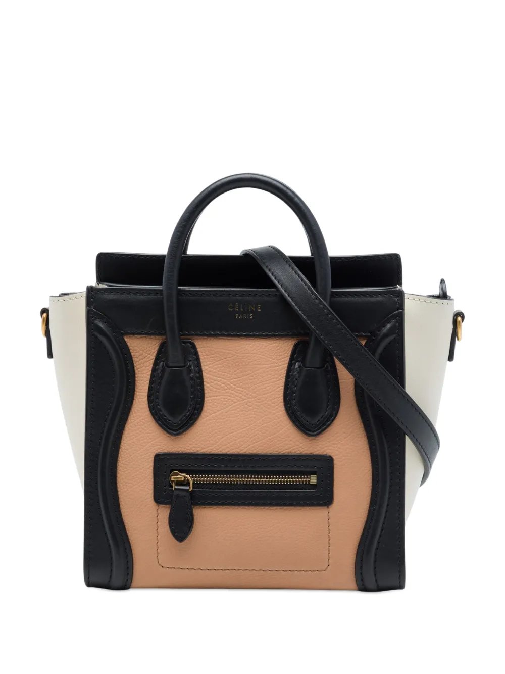 2013 Nano Tricolor Leather Luggage Tote satchel