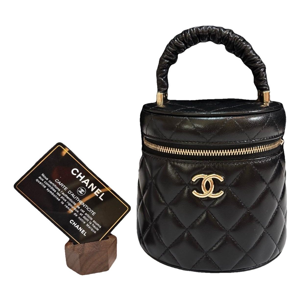 Vanity leather handbag
