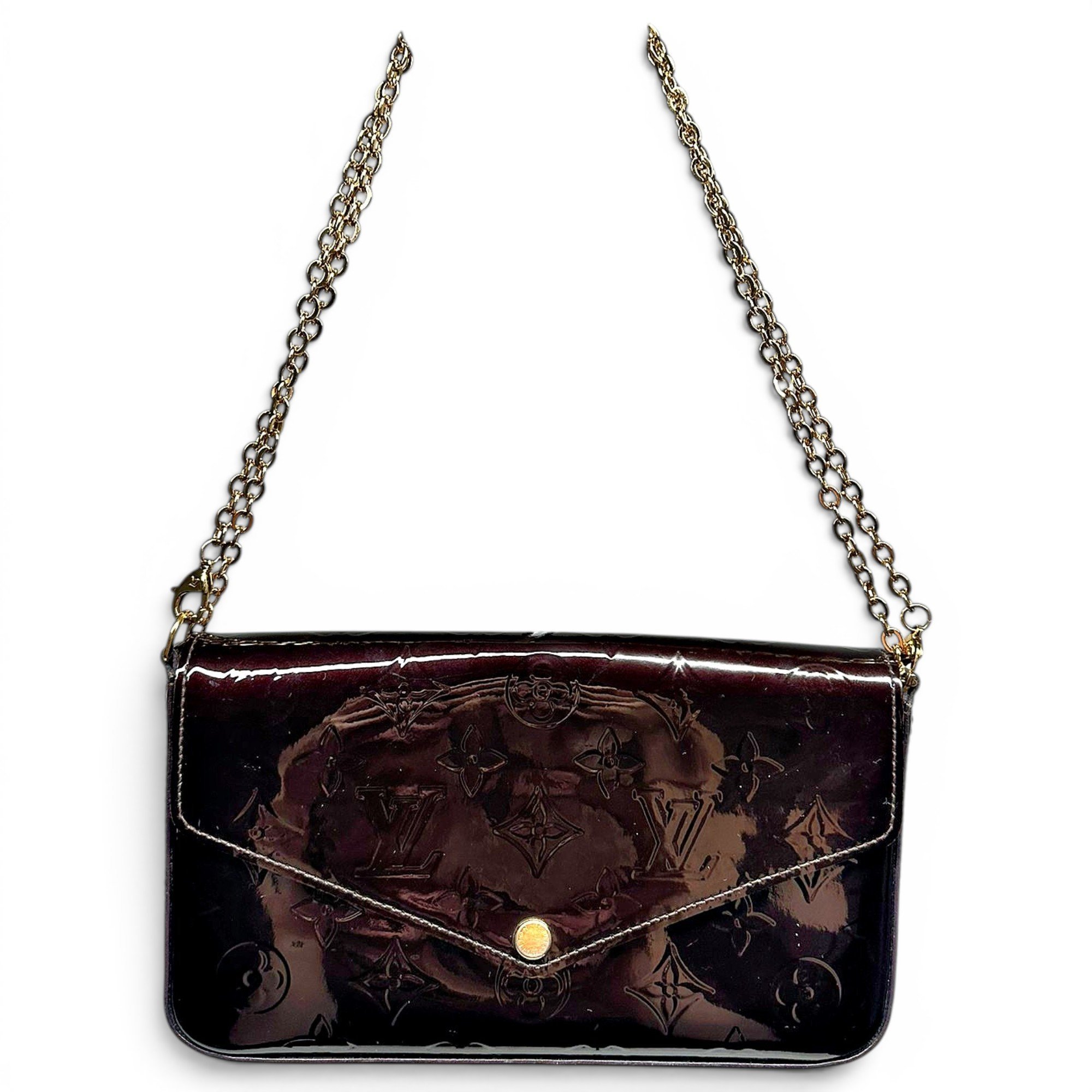 Félicie patent leather crossbody bag
