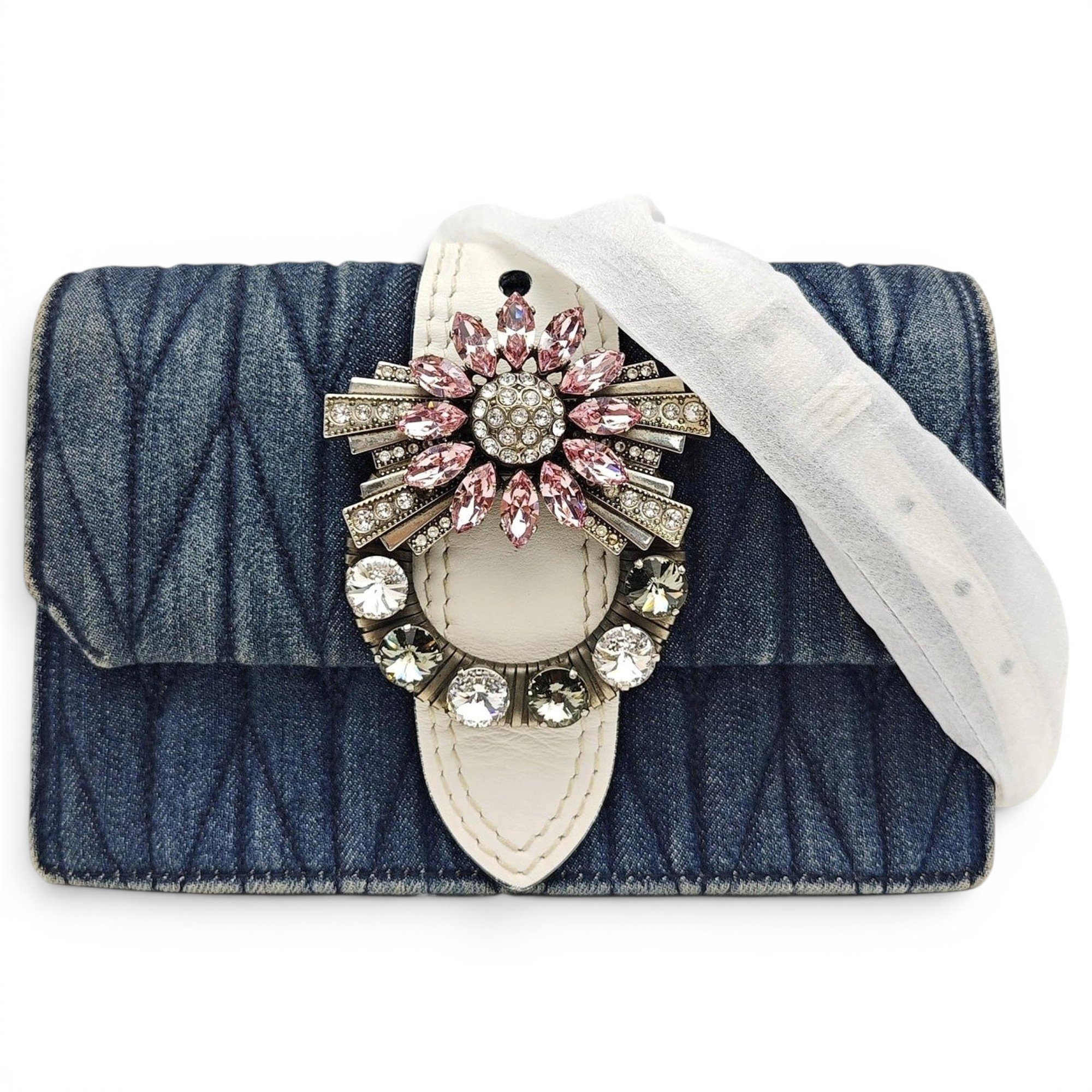 Miu Lady cloth handbag