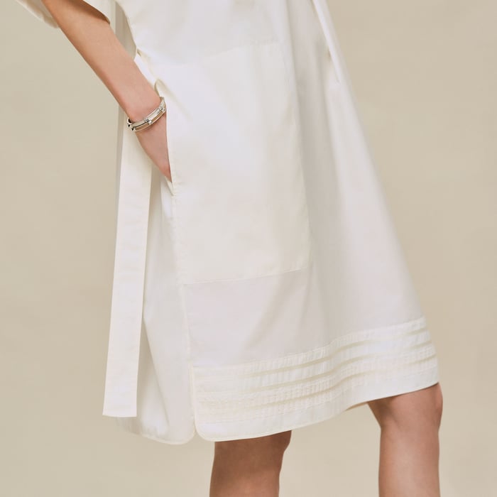 Blanc Cassé Embroidered Beach Caftan