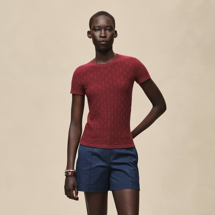 Rouge Carmin "Medor" Short-sleeve Sweater