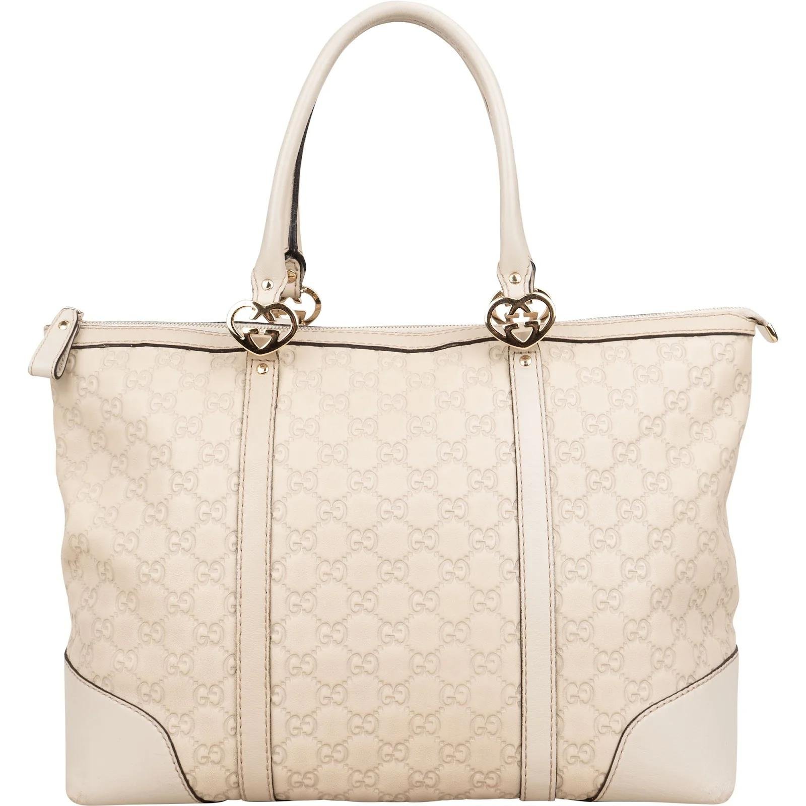 Interlocking leather handbag
