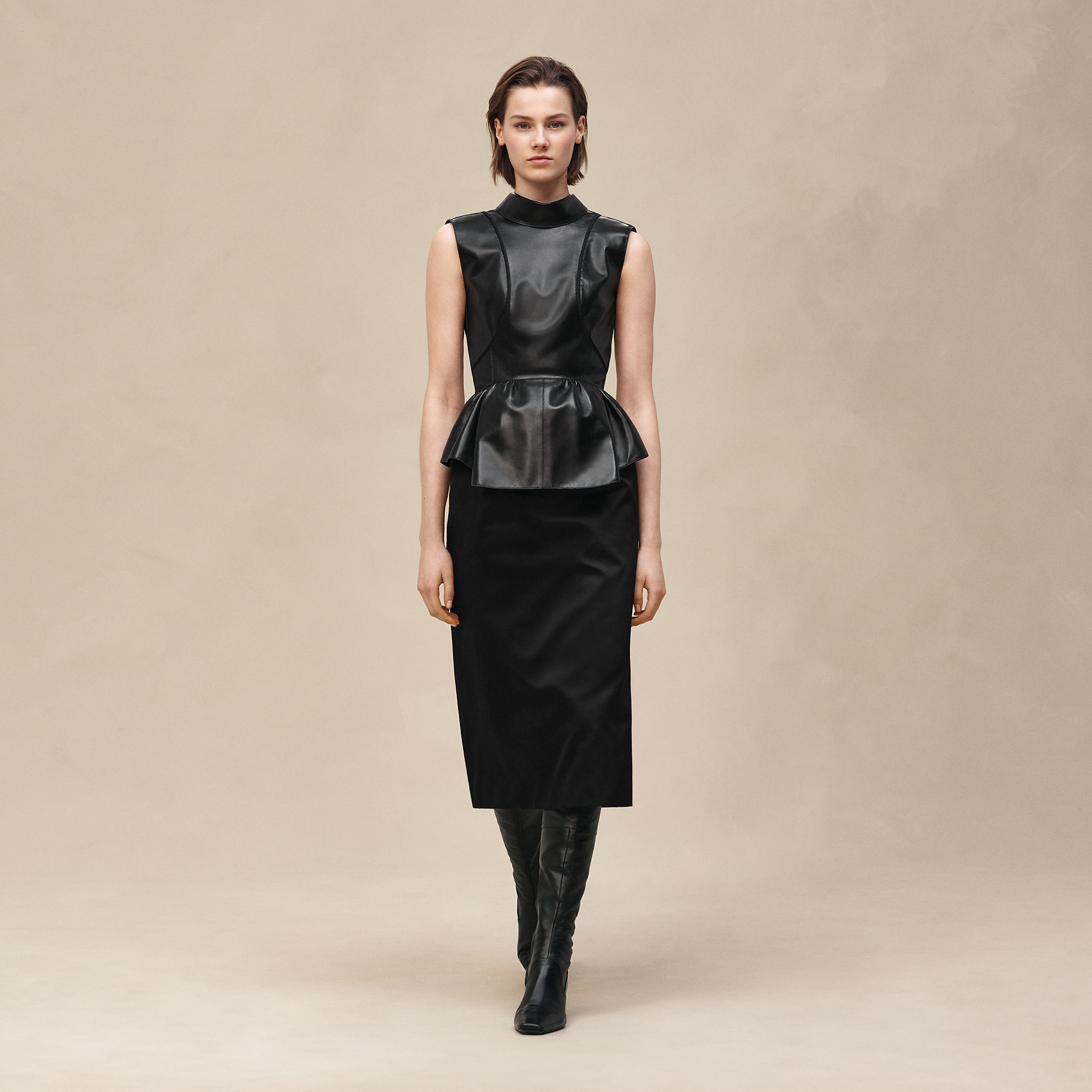 Mixed materials dress