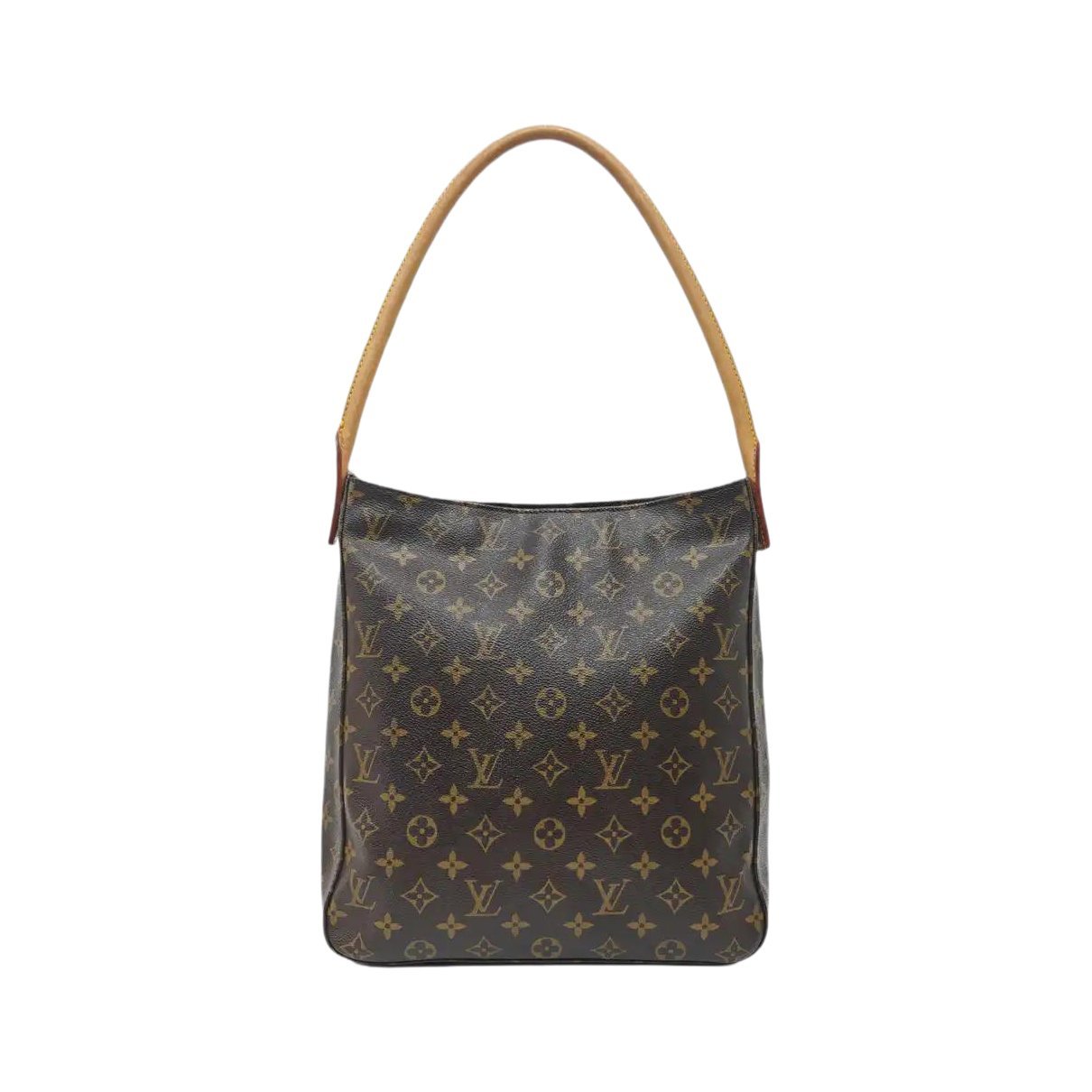 Looping leather handbag