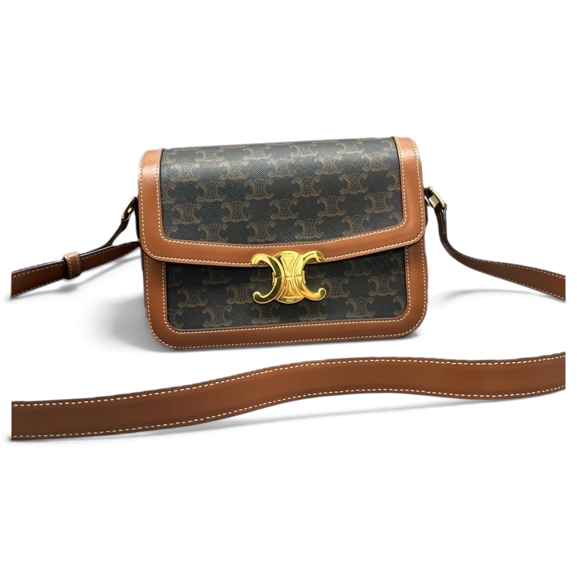 Triomphe leather handbag