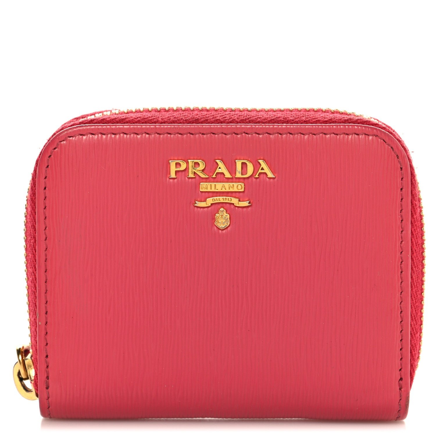 Prada Vitello Move Metal Coin Purse Ibisco