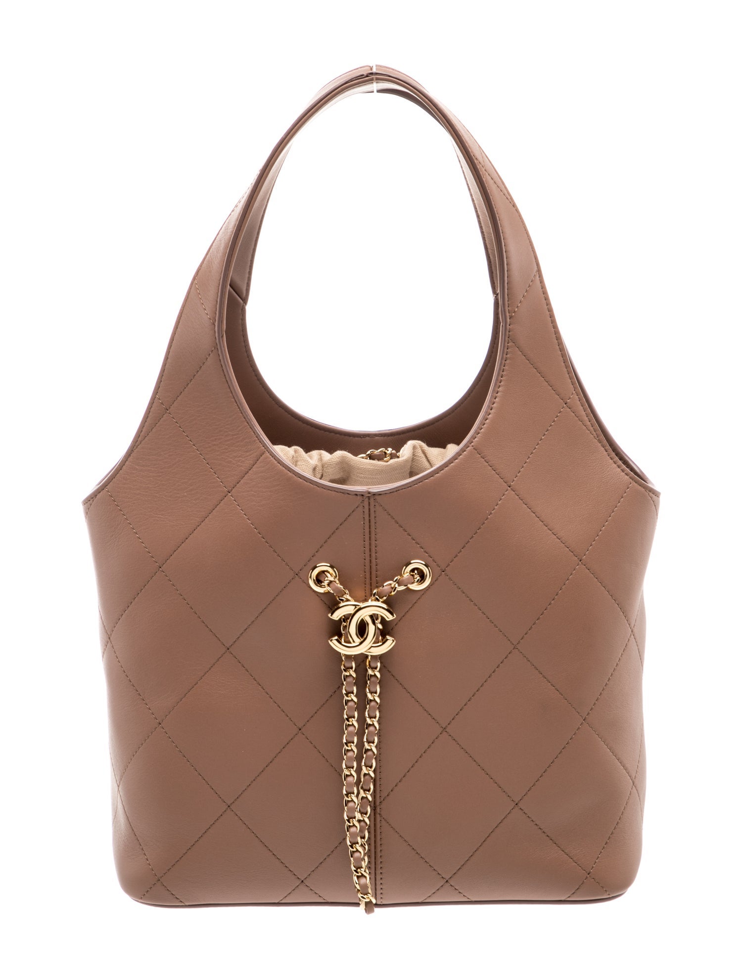 Chanel 2026 Small Drawstring CC Shopping Bag