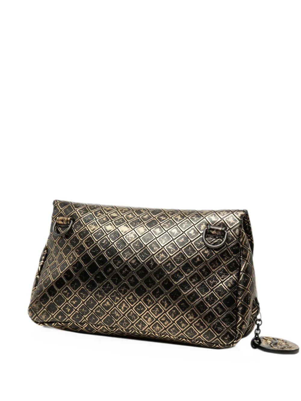 2012-2026 Metallic Calfskin Intrecciomirage Chain Flap crossbody bag